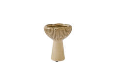 Candle stick Ø9,5x12 cm GYLANO ceramics light brown