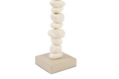 Candle stick 10x10x27 cm OMINA cream+sand