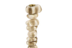 Candle stick 10x10x35 cm OMINA cream-brown+brown