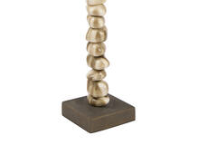 Candle stick 10x10x35 cm OMINA cream-brown+brown