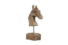 Ornament 25x14x48 cm HORSE hout weather barn