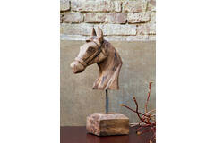 Ornament 25x14x48 cm HORSE hout weather barn
