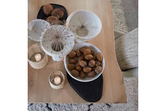 Dish 40x30x1,5 cm RONIA acacia wood matt black