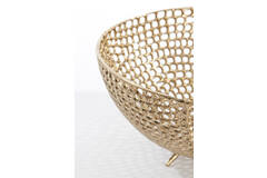 Schaal Ø38x16 cm MURCIA antiek goud