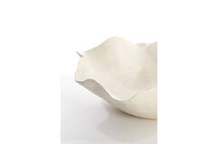 Schaal 21,5x18,5x6,5 cm BANDA keramiek crème