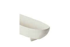 Dish on base 38x15x9 cm ROSANA cream