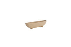 Dish on base 38x15x9 cm ROSANA sand+light brown