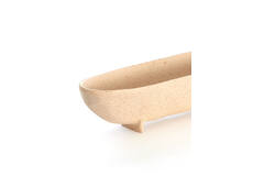 Dish on base 38x15x9 cm ROSANA sand+light brown