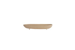 Schaal op voet 50x14x9 cm ROSANA zand+licht bruin
