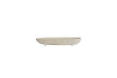 Dish on base 50x14x9 cm ROSANA white+grey