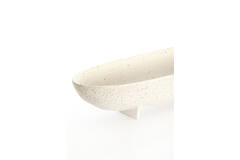 Dish on base 50x14x9 cm ROSANA white+grey