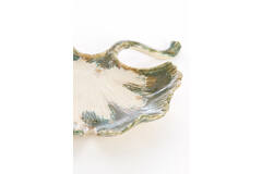 Dish 30,5x30,5x5 cm REDIU ceramics cream+olive green