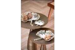 Dish 30,5x30,5x5 cm REDIU ceramics cream+olive green