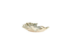 Dish 37x35x6,5 cm REDIU ceramics cream+olive green