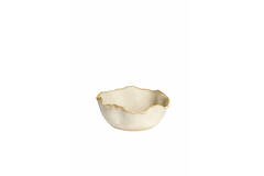 Dish Ø26x10,5 cm GASPAR ceramics cream+rust
