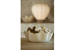 Dish Ø26x10,5 cm GASPAR ceramics matt cream+beige