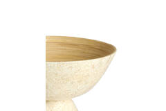 Dish Ø30x15 cm GRACIO bamboo natural+cream
