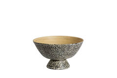 Dish Ø36x20,5 cm GRACIO bamboo natural+black-cream