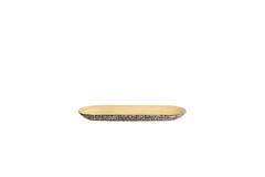 Dish 52x18x4 cm CARMONA bamboo natural+black-cream