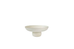 Dish on base Ø34x13,5 cm GOLANI ceramics cream