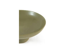 Dish on base Ø34x13,5 cm GOLANI ceramics olive green