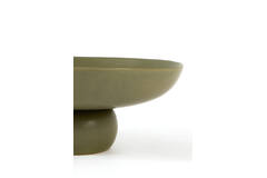 Dish on base Ø34x13,5 cm GOLANI ceramics olive green