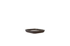 Dish 30x30x5 cm VITCH shiny dark brown+matt dark brown