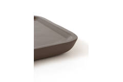 Dish 30x30x5 cm VITCH shiny dark brown+matt dark brown
