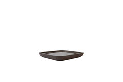 Dish 38x38x5 cm VITCH shiny dark brown+matt dark brown