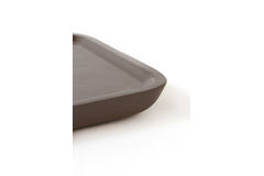 Dish 38x38x5 cm VITCH shiny dark brown+matt dark brown
