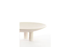 Plateau op voet Ø30,5x10,5 cm TABUA crème