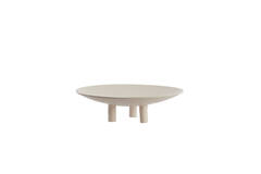 Plateau op voet Ø40x11 cm TABUA crème