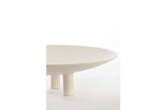 Plateau op voet Ø40x11 cm TABUA crème