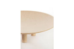 Plateau op voet Ø40x11 cm TABUA zand+licht bruin gespikkeld