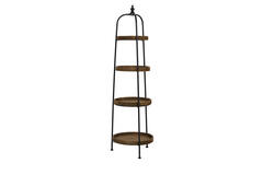 Stand 4 layers Ø48x167 cm KARSON wood+black