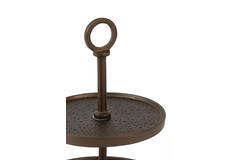 Stand 2 layers Ø24x37 cm LUTEK matt brown-bronze