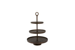 Stand 3 layers Ø32x48 cm LUTEK matt brown-bronze