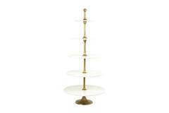 Etagere 5 laags Ø79x175 cm VERMENTINO marmer wit