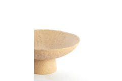 Dish on base Ø31x15,5 cm OTA sand+light brown spotted
