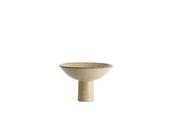 Schaal op voet Ø28x18,5 cm VASCO glans beige