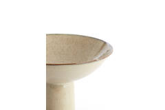 Schaal op voet Ø28x18,5 cm VASCO glans beige