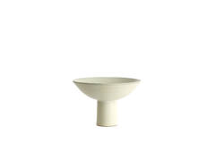 Dish on base Ø28x18,5 cm VASCO matt cream-sand