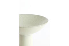 Dish on base Ø28x18,5 cm VASCO matt cream-sand