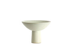 Dish on base Ø35,5x25,5 cm VASCO matt cream-sand