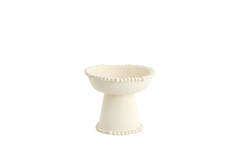 Dish on base Ø20,5x16,5 cm OTO cream