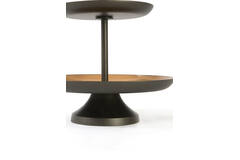 Stand 2 layers Ø26x29 cm RADEBI shiny terra+matt brown-bronz