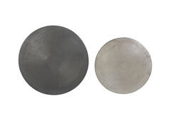 Bijzettafel S/2 Ø40x45+Ø49x50,5 cm TALCA ruw lood+ant. lood