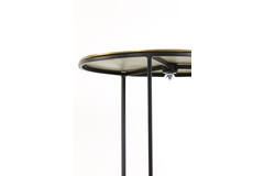 Bijzettafel S/2 Ø41x46+Ø49x52 cm TALCA ant koper+brns circ