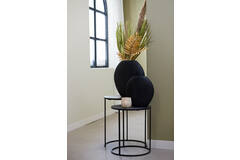 Bijzettafel S/2 Ø41x46+Ø49x52 cm TALCA ant koper+brns circ