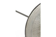 Bijzettafel S/2 Ø41x46+Ø49x52 cm TALCA ruw nikkel